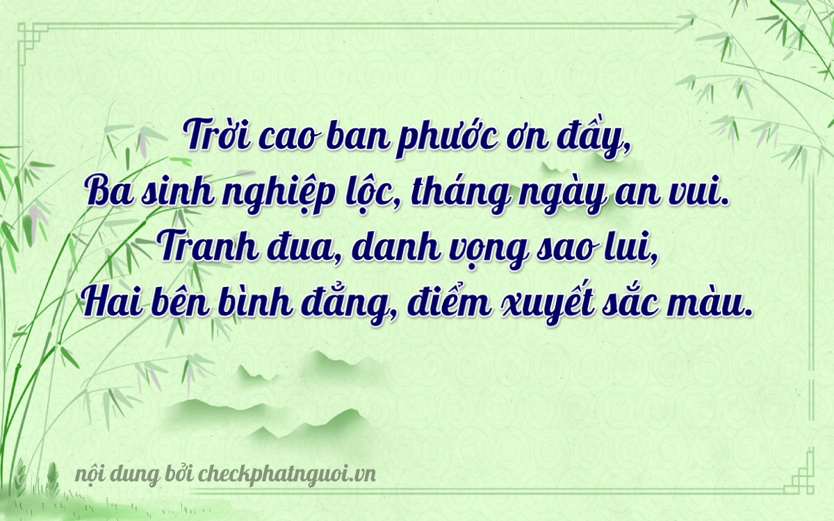 Bài thơ ý nghĩa cho <b>biển số 73A-33632</b> tại website checkphatnguoi.vn