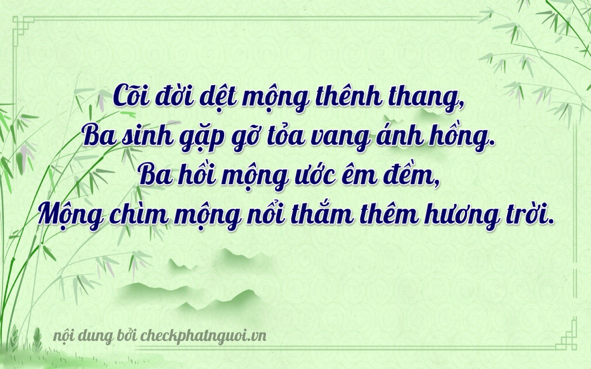 Bài thơ ý nghĩa cho <b>biển số 73A-33633</b> tại website checkphatnguoi.vn