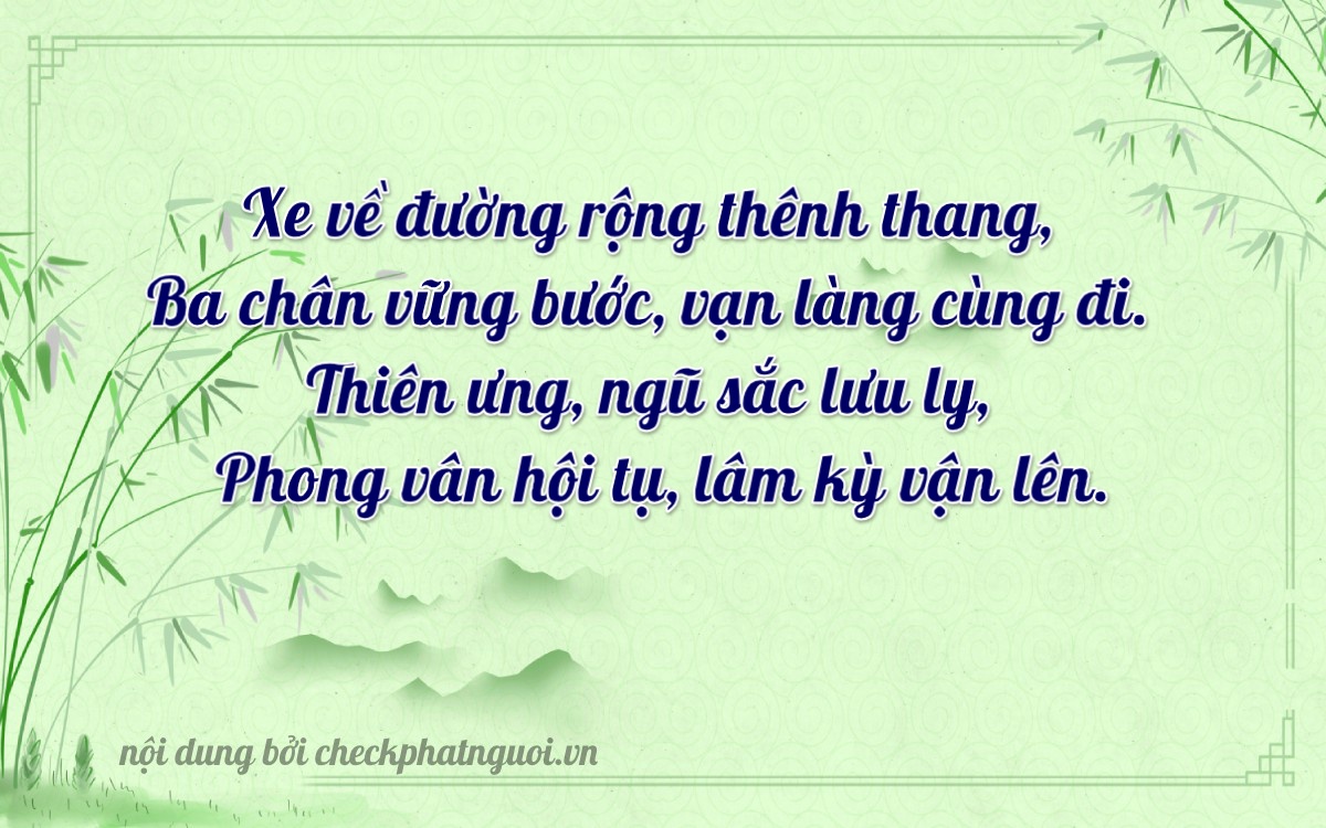 Bài thơ ý nghĩa cho <b>biển số 73A-33925</b> tại website checkphatnguoi.vn