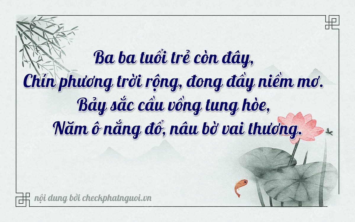 Bài thơ ý nghĩa cho <b>biển số 73A-33975</b> tại website checkphatnguoi.vn