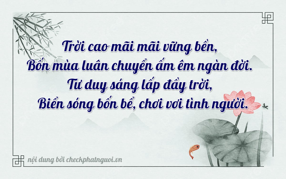Bài thơ ý nghĩa cho <b>biển số 73A-34749</b> tại website checkphatnguoi.vn