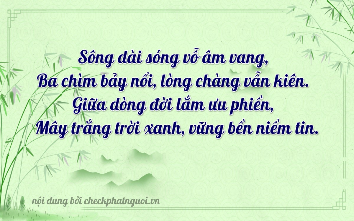 Bài thơ ý nghĩa cho <b>biển số 73A-36332</b> tại website checkphatnguoi.vn