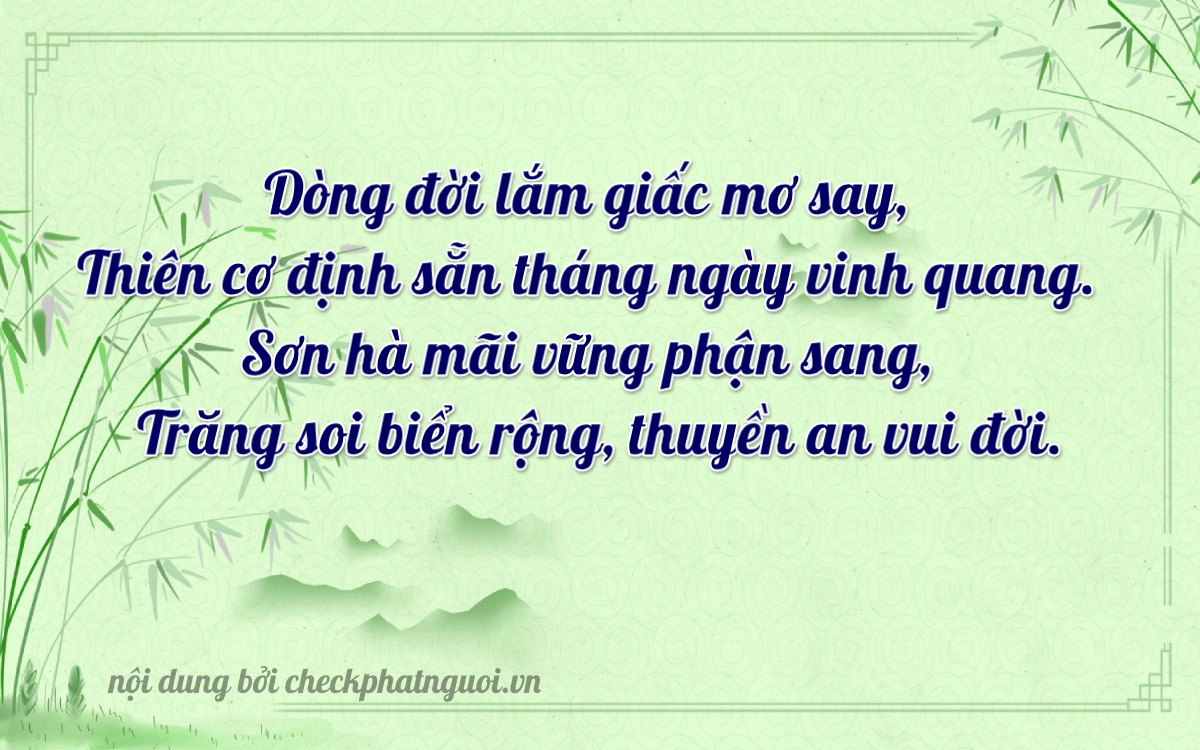 Bài thơ ý nghĩa cho <b>biển số 73AA-04959</b> tại website checkphatnguoi.vn