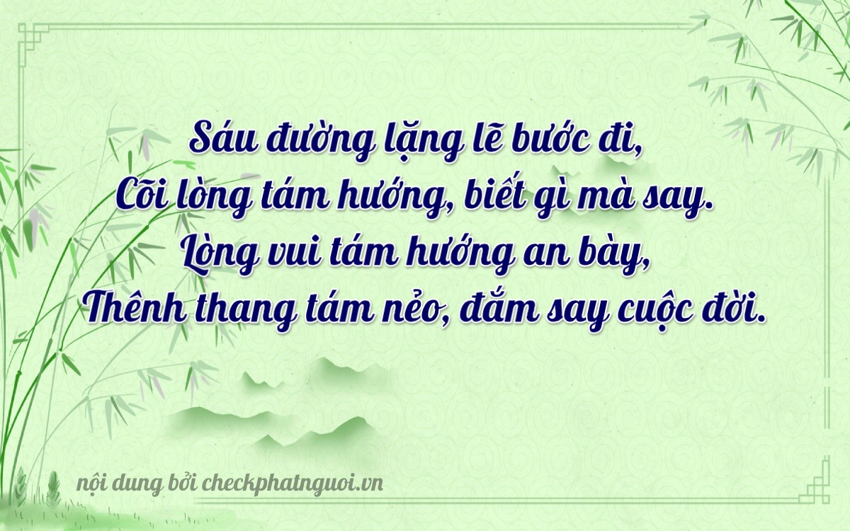 Bài thơ ý nghĩa cho <b>biển số 73AA-06688</b> tại website checkphatnguoi.vn