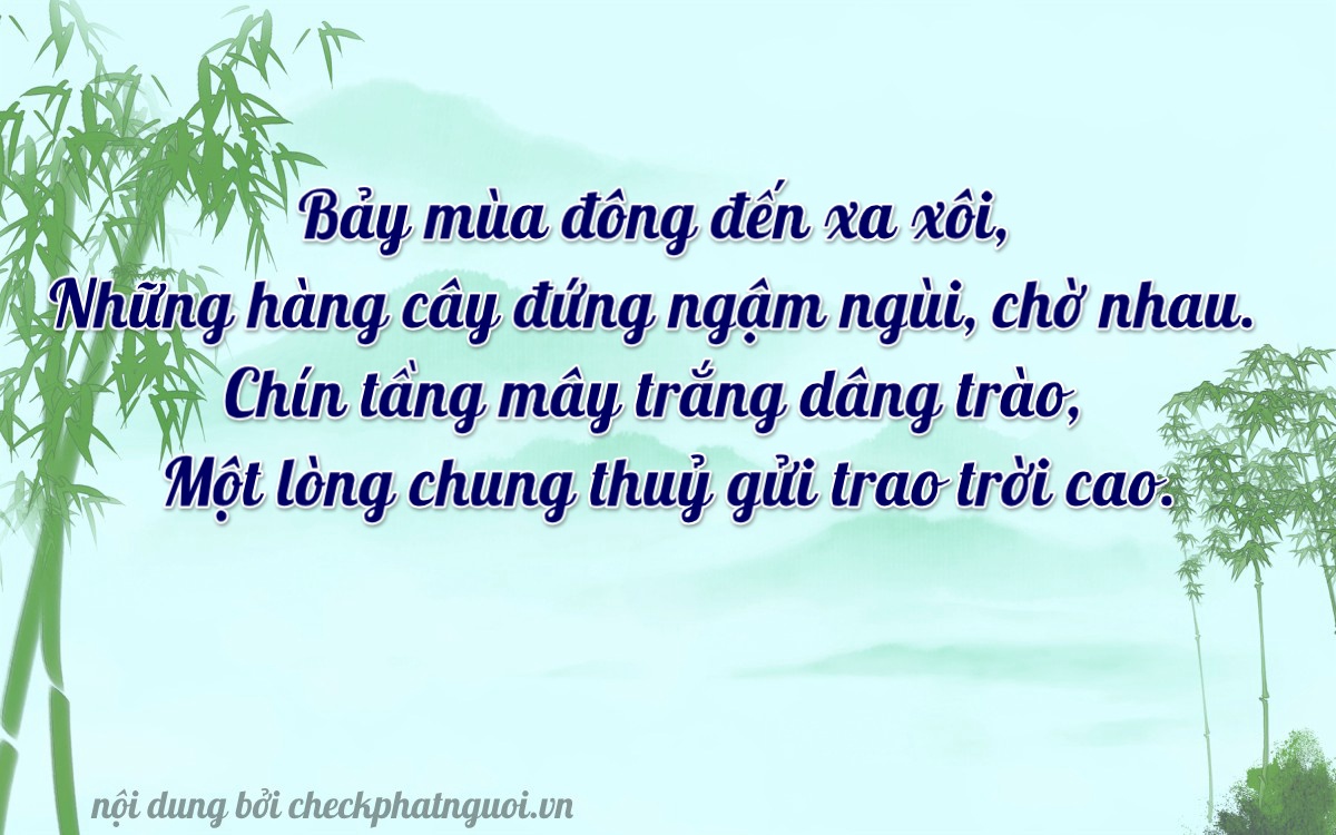 Bài thơ ý nghĩa cho <b>biển số 73AA-07491</b> tại website checkphatnguoi.vn