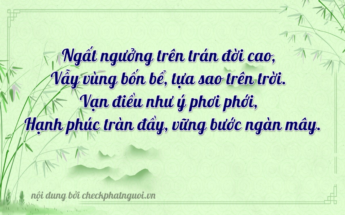 Bài thơ ý nghĩa cho <b>biển số 73AA-08866</b> tại website checkphatnguoi.vn