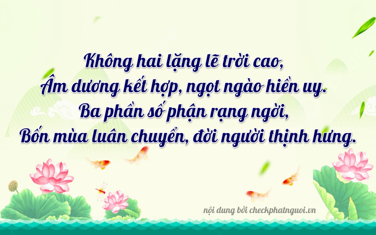 Bài thơ ý nghĩa cho <b>biển số 73AE-02347</b> tại website checkphatnguoi.vn