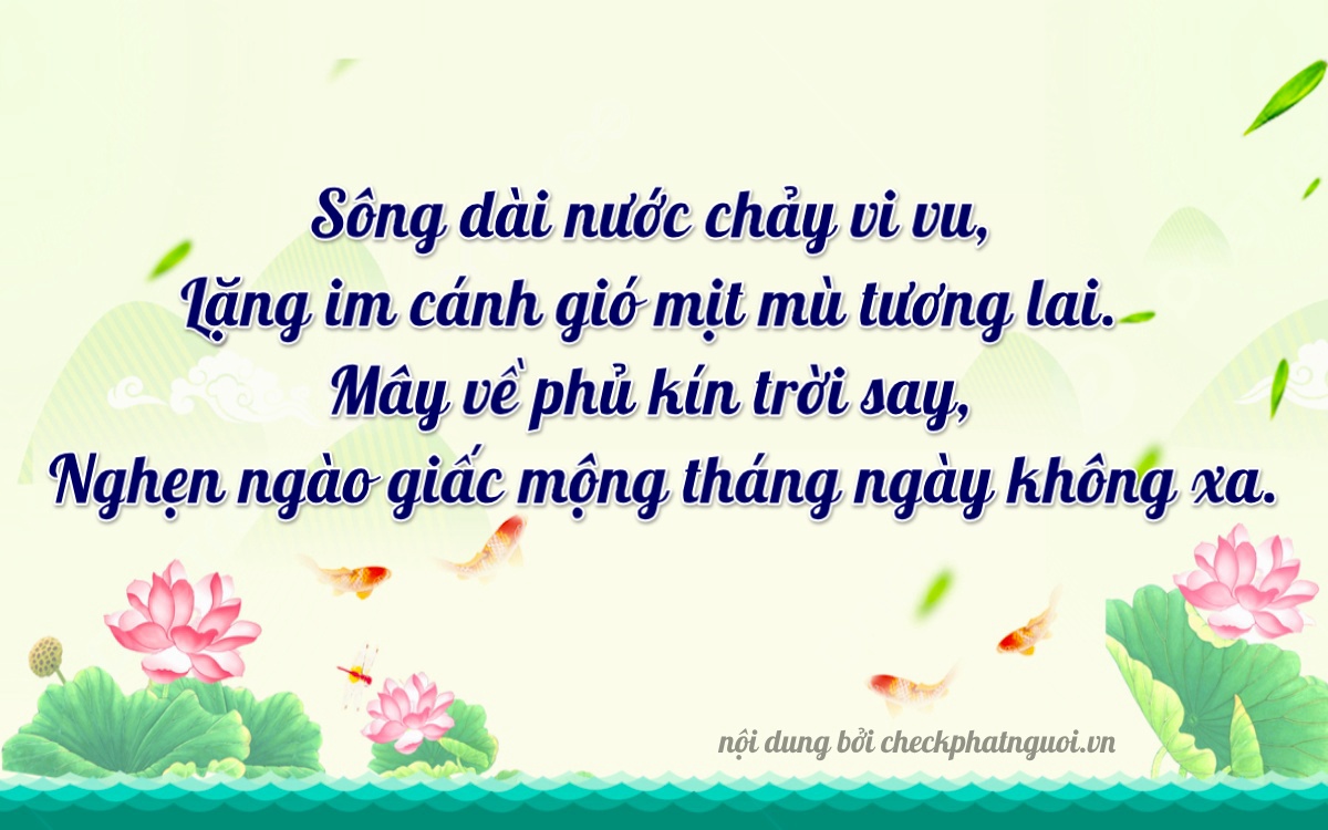 Bài thơ ý nghĩa cho <b>biển số 73AE-05020</b> tại website checkphatnguoi.vn