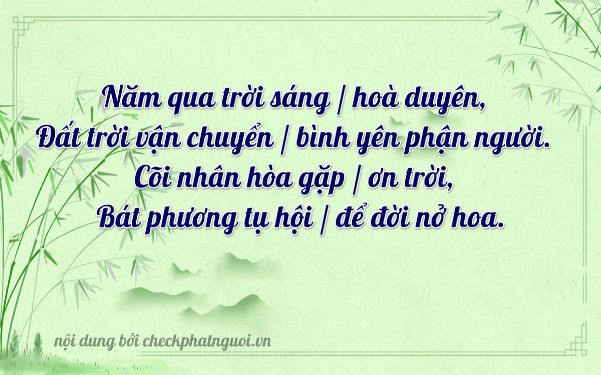 Bài thơ ý nghĩa cho <b>biển số 73AF-05805</b> tại website checkphatnguoi.vn