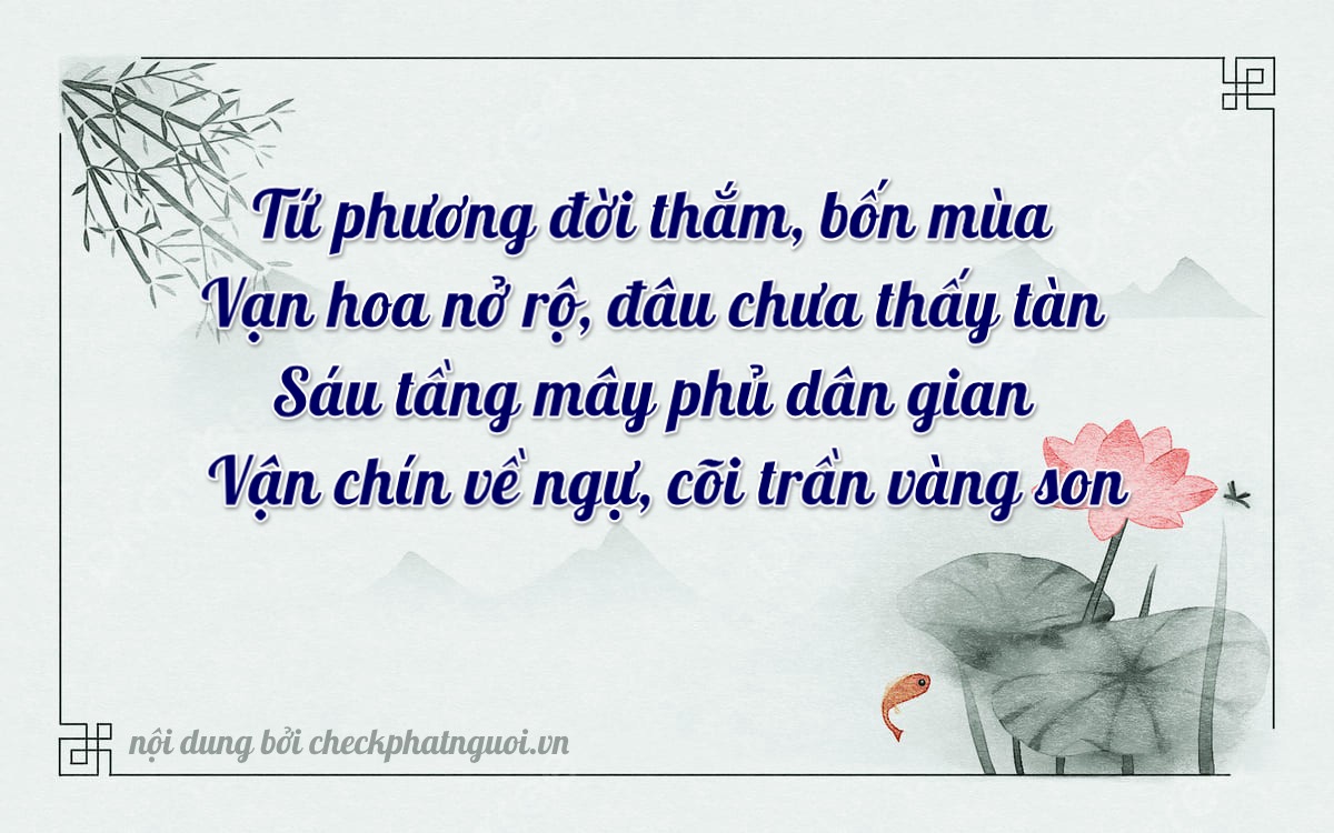 Bài thơ ý nghĩa cho <b>biển số 73AH-04626</b> tại website checkphatnguoi.vn
