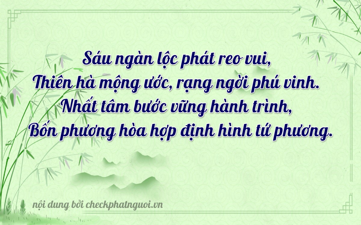 Bài thơ ý nghĩa cho <b>biển số 73AH-06142</b> tại website checkphatnguoi.vn