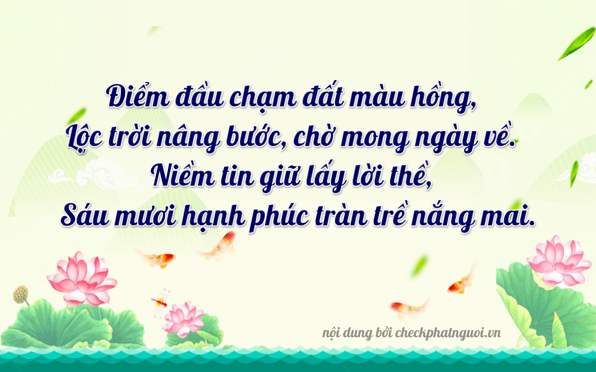 Bài thơ ý nghĩa cho <b>biển số 73B-01610</b> tại website checkphatnguoi.vn