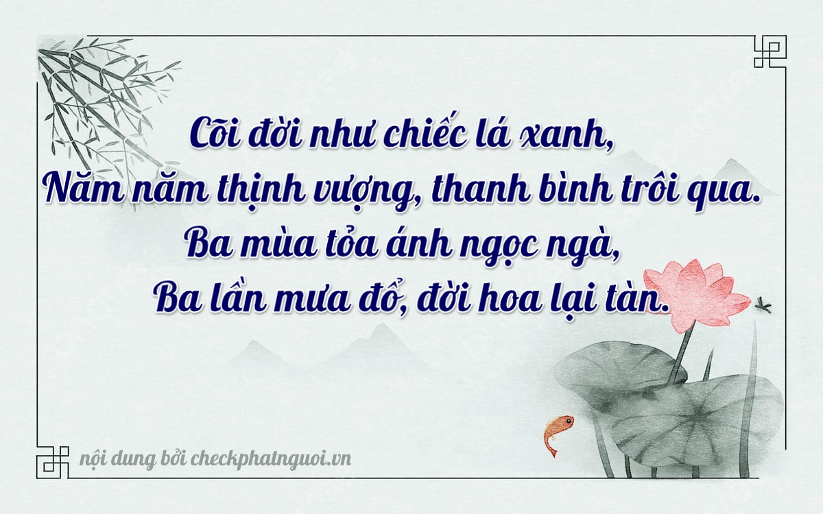 Bài thơ ý nghĩa cho <b>biển số 73B1-05335</b> tại website checkphatnguoi.vn
