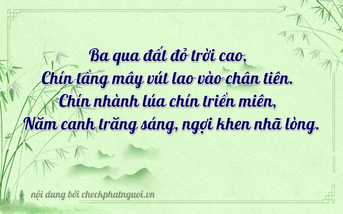 Bài thơ ý nghĩa cho <b>biển số 73B1-39954</b> tại website checkphatnguoi.vn