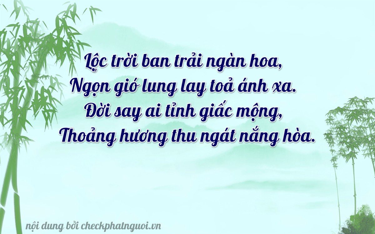 Bài thơ ý nghĩa cho <b>biển số 73B-5599</b> tại website checkphatnguoi.vn