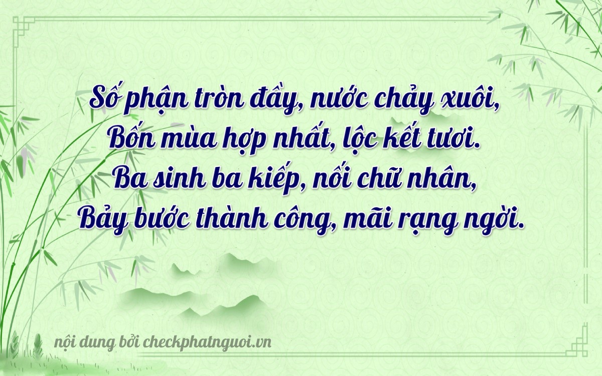 Bài thơ ý nghĩa cho <b>biển số 73C-03457</b> tại website checkphatnguoi.vn