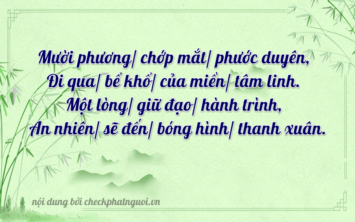 Bài thơ ý nghĩa cho <b>biển số 73C-10124</b> tại website checkphatnguoi.vn