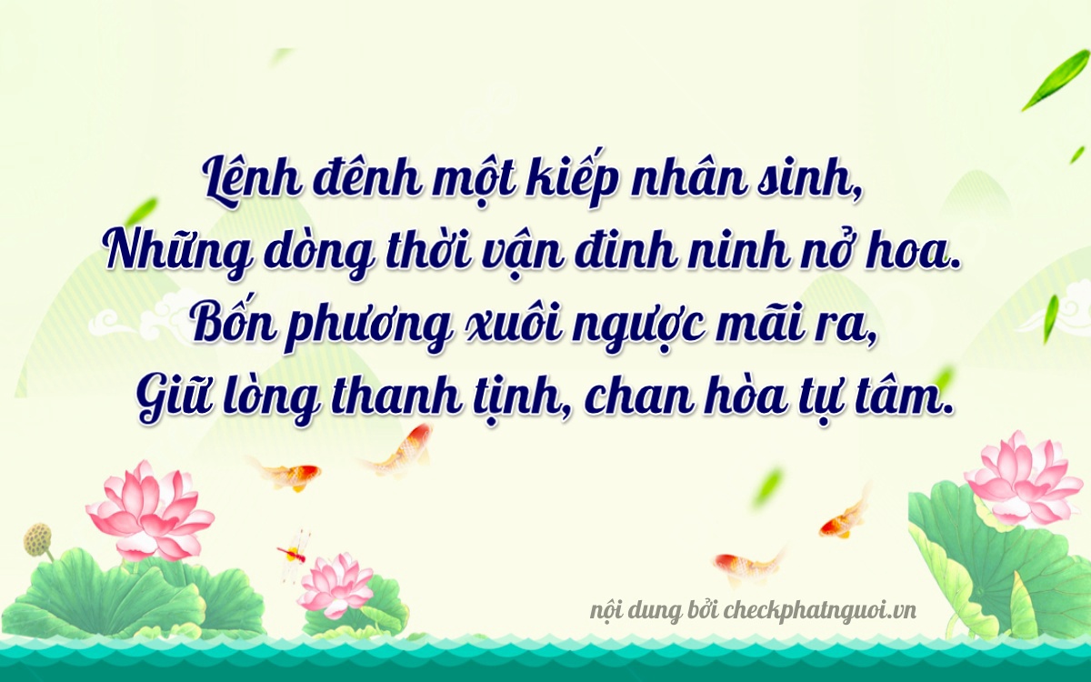 Bài thơ ý nghĩa cho <b>biển số 73C-13424</b> tại website checkphatnguoi.vn