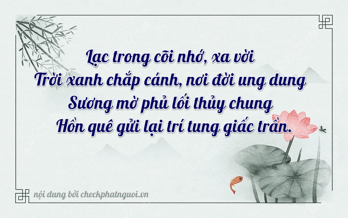 Bài thơ ý nghĩa cho <b>biển số 73E-00151</b> tại website checkphatnguoi.vn