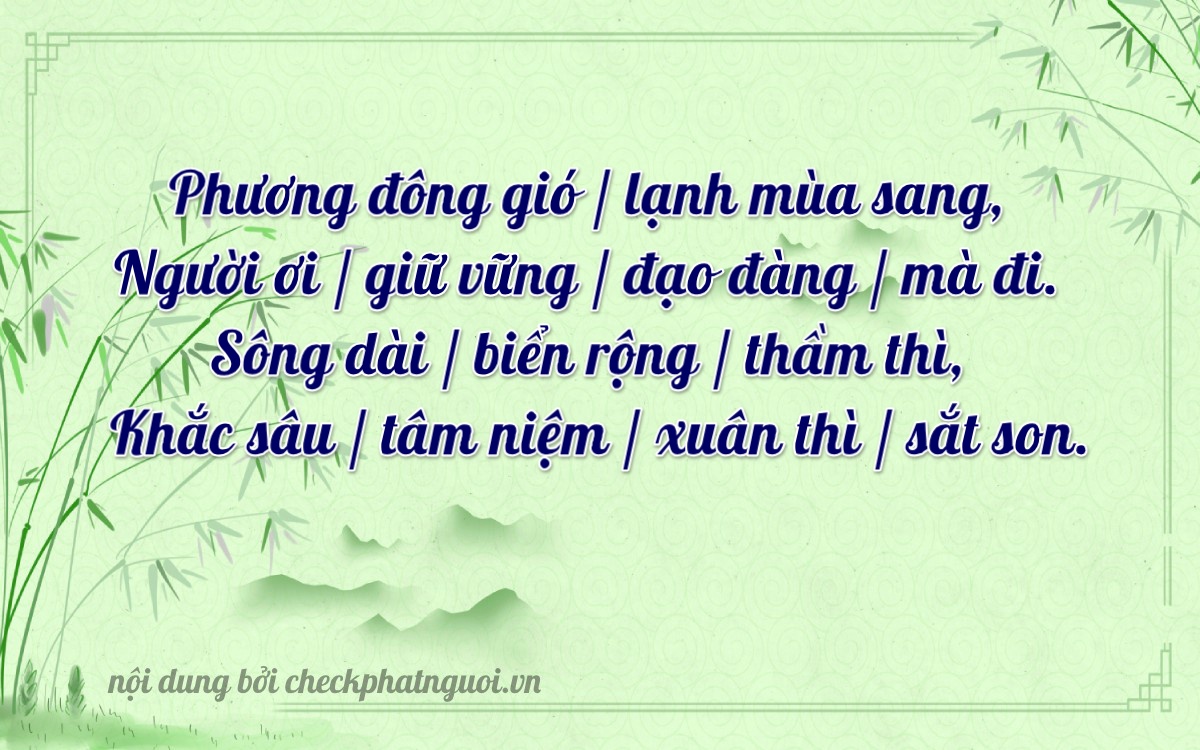 Bài thơ ý nghĩa cho <b>biển số 73E-00402</b> tại website checkphatnguoi.vn