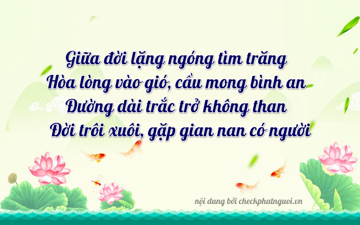 Bài thơ ý nghĩa cho <b>biển số 73F1-62507</b> tại website checkphatnguoi.vn