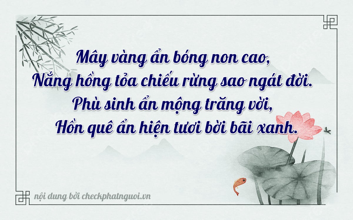 Bài thơ ý nghĩa cho <b>biển số 73H-00957</b> tại website checkphatnguoi.vn
