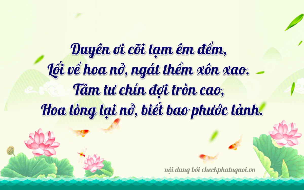 Bài thơ ý nghĩa cho <b>biển số 73H-01549</b> tại website checkphatnguoi.vn