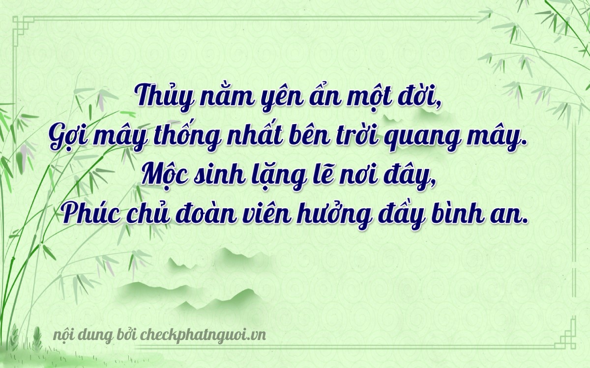 Bài thơ ý nghĩa cho <b>biển số 73H-02717</b> tại website checkphatnguoi.vn