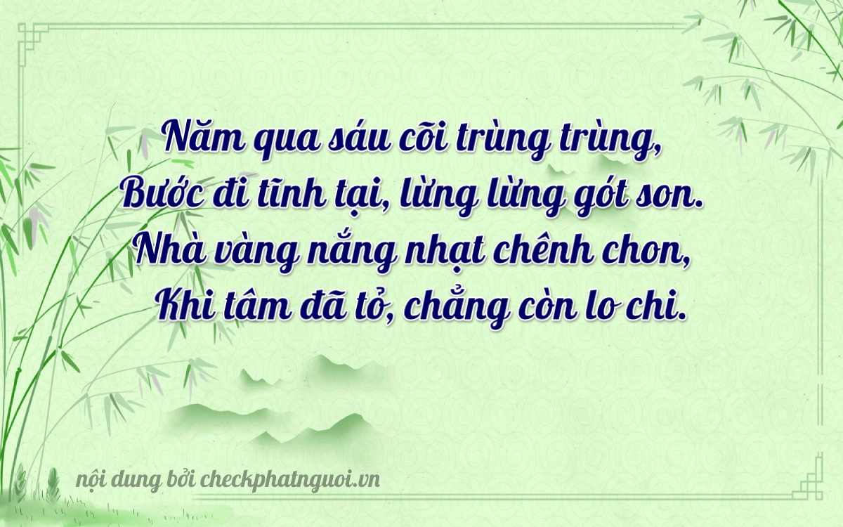 Bài thơ ý nghĩa cho <b>biển số 73H1-56136</b> tại website checkphatnguoi.vn