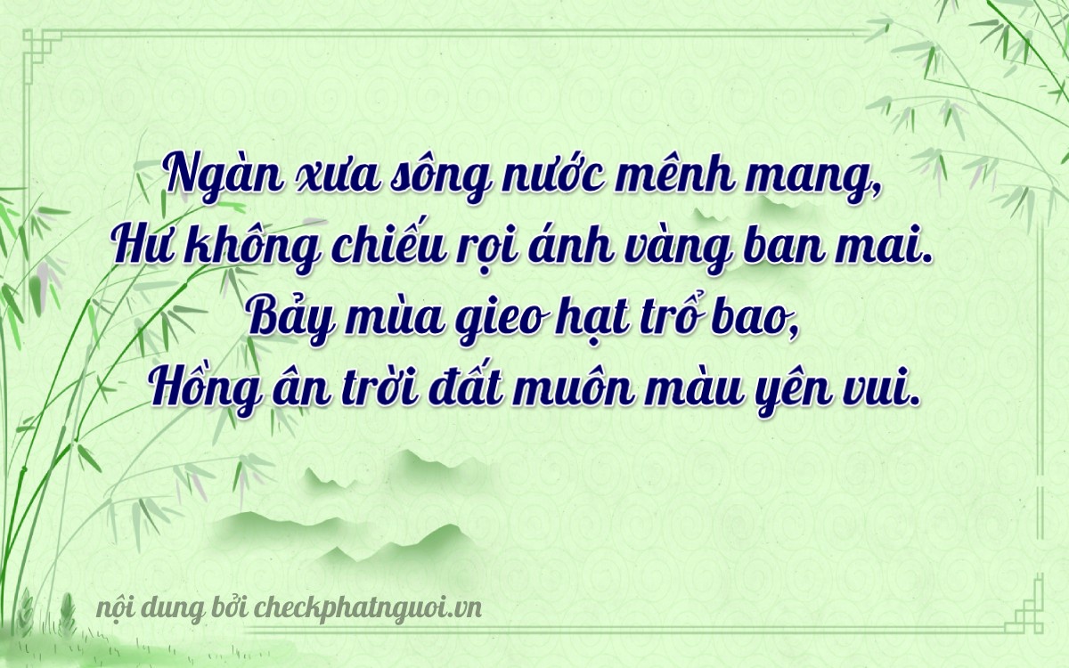 Bài thơ ý nghĩa cho <b>biển số 73K1-00792</b> tại website checkphatnguoi.vn