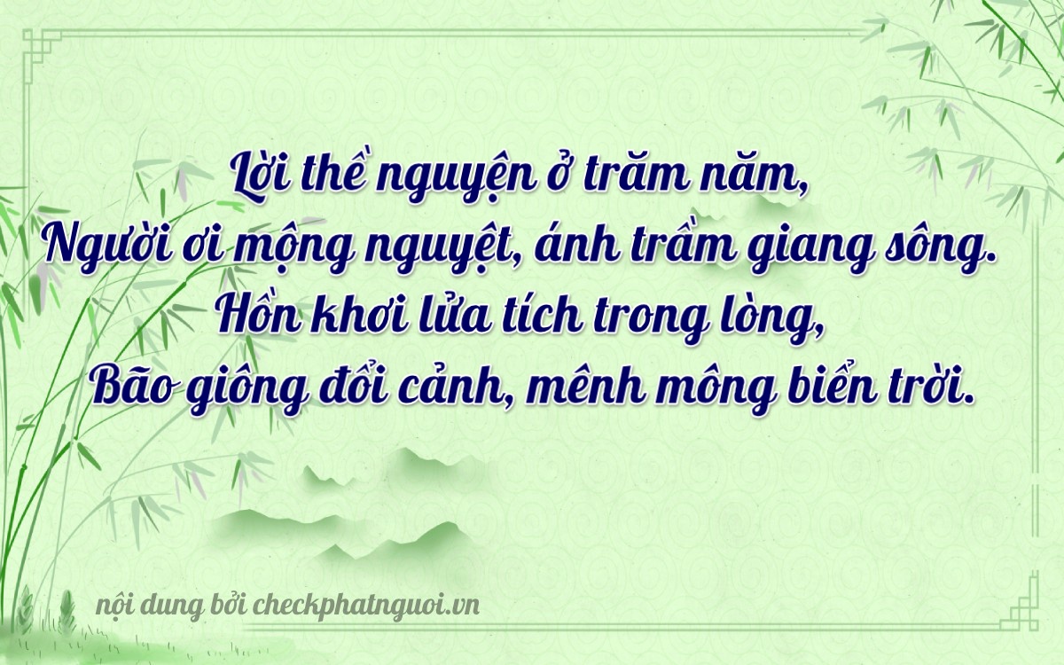 Bài thơ ý nghĩa cho <b>biển số 73K-65059</b> tại website checkphatnguoi.vn