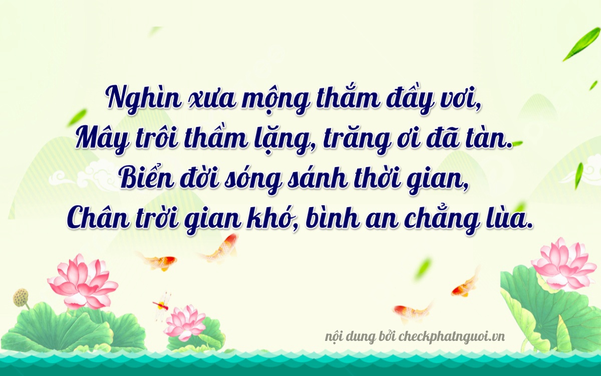 Bài thơ ý nghĩa cho <b>biển số 73M-00045</b> tại website checkphatnguoi.vn