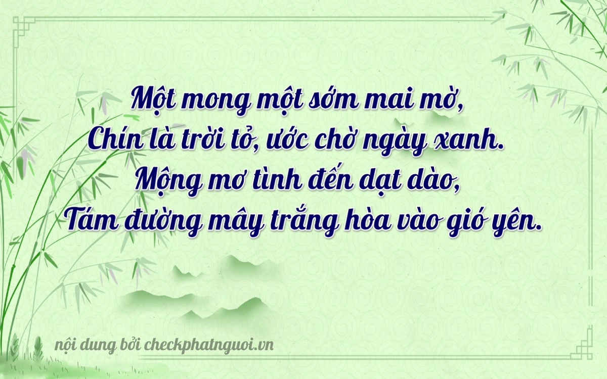 Bài thơ ý nghĩa cho <b>biển số 73N-91858</b> tại website checkphatnguoi.vn
