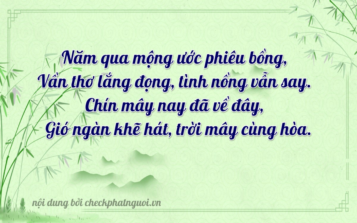 Bài thơ ý nghĩa cho <b>biển số 73V-15309</b> tại website checkphatnguoi.vn