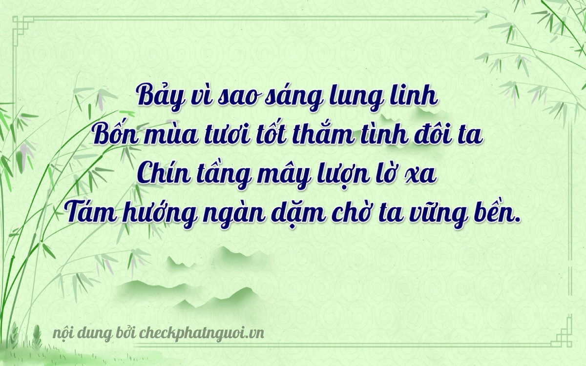 Bài thơ ý nghĩa cho <b>biển số 74998</b> tại website checkphatnguoi.vn