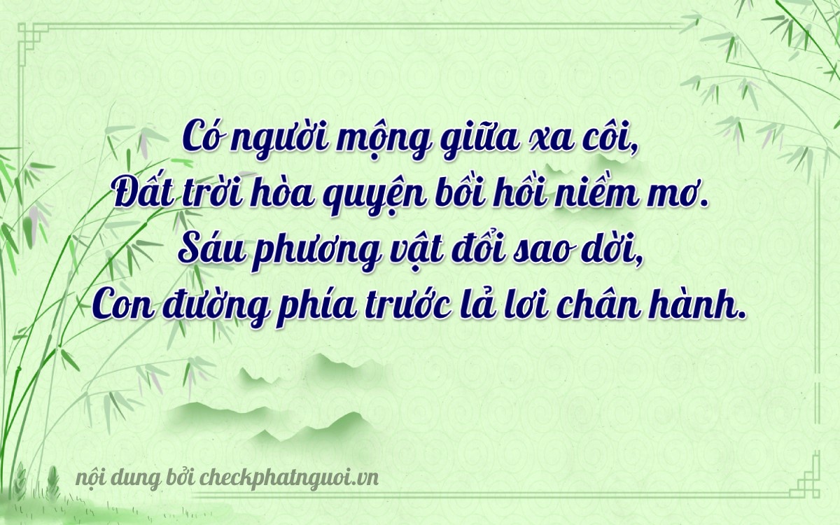 Bài thơ ý nghĩa cho <b>biển số 74A-00661</b> tại website checkphatnguoi.vn