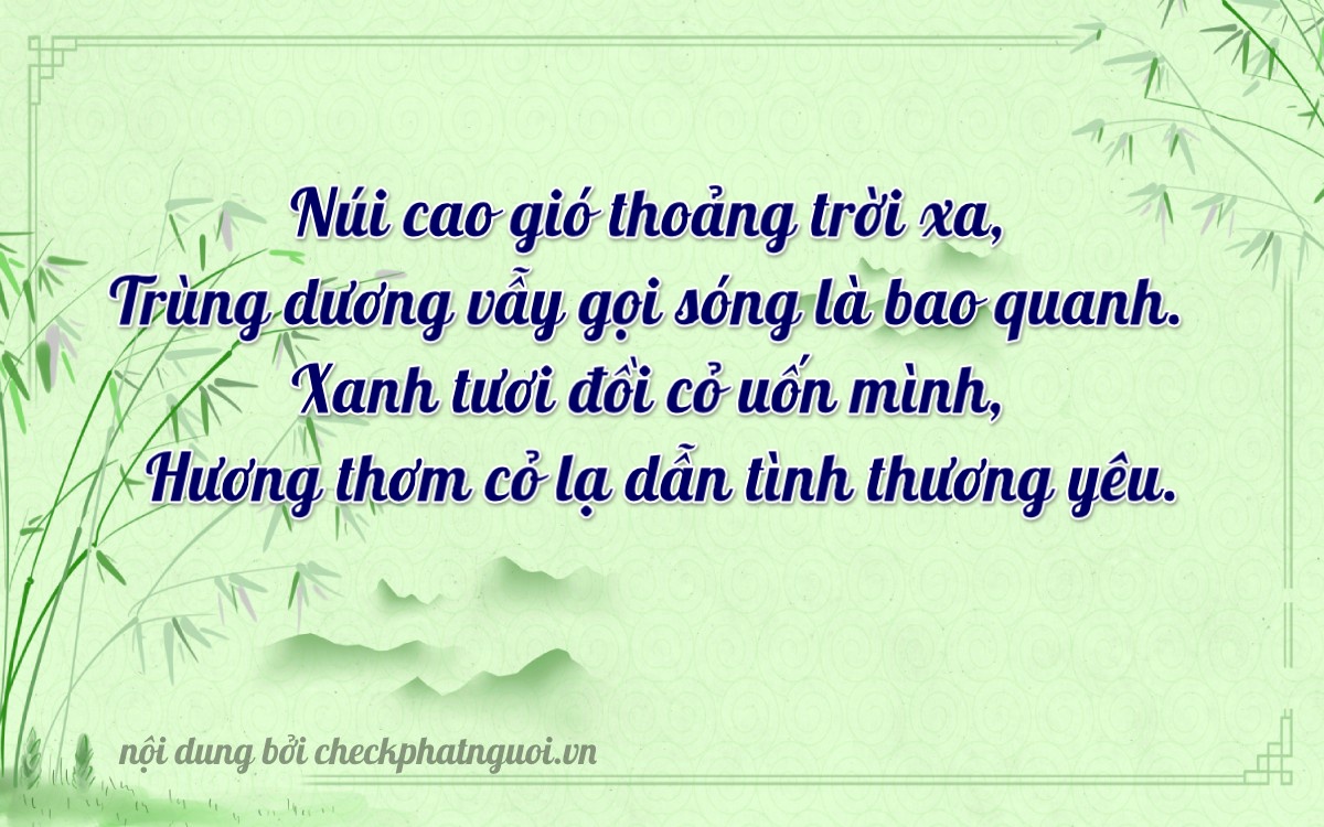Bài thơ ý nghĩa cho <b>biển số 74A-03521</b> tại website checkphatnguoi.vn