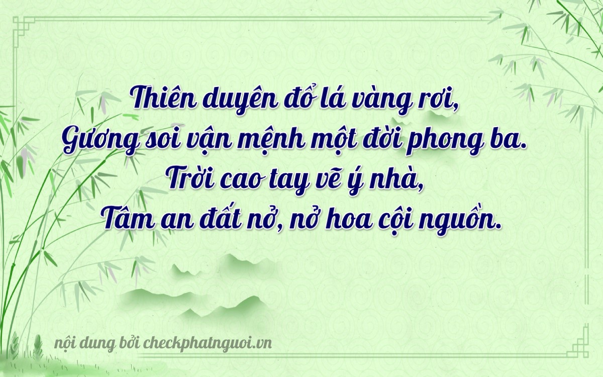 Bài thơ ý nghĩa cho <b>biển số 74A-04599</b> tại website checkphatnguoi.vn