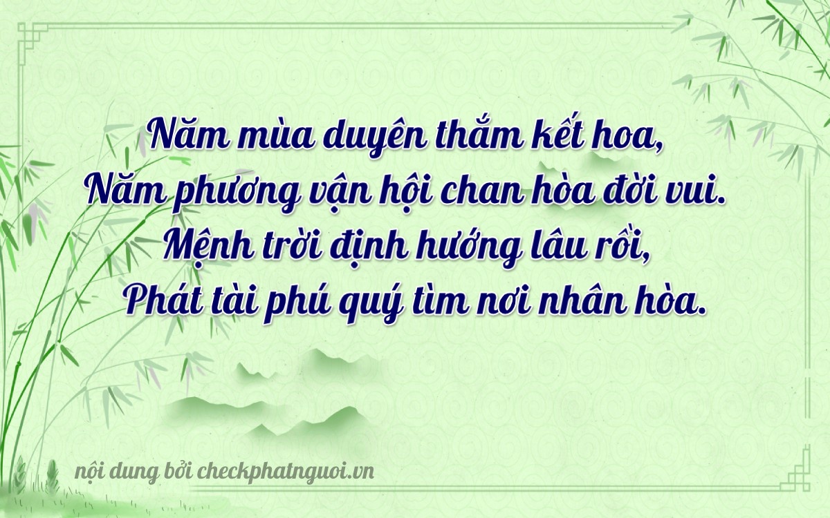 Bài thơ ý nghĩa cho <b>biển số 74A-05185</b> tại website checkphatnguoi.vn