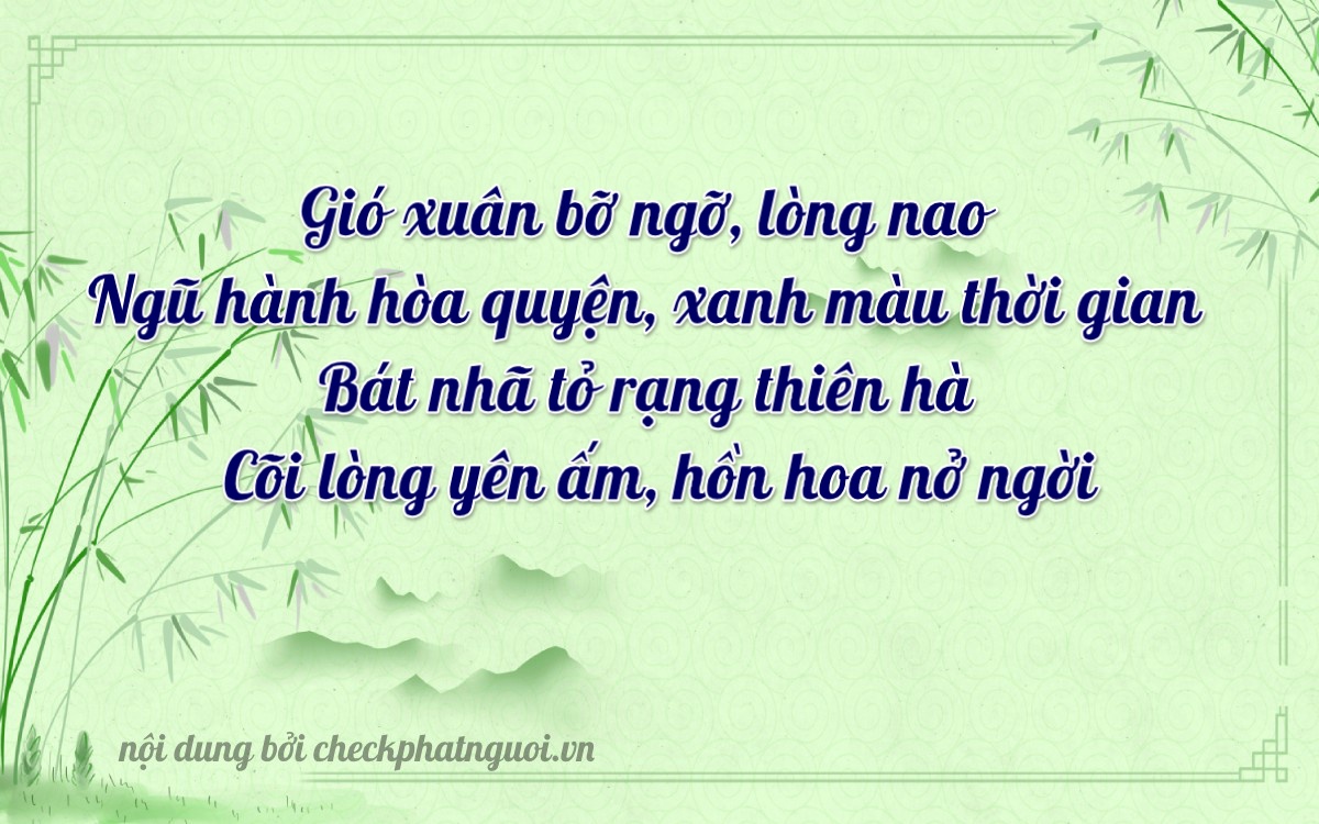 Bài thơ ý nghĩa cho <b>biển số 74A-05408</b> tại website checkphatnguoi.vn