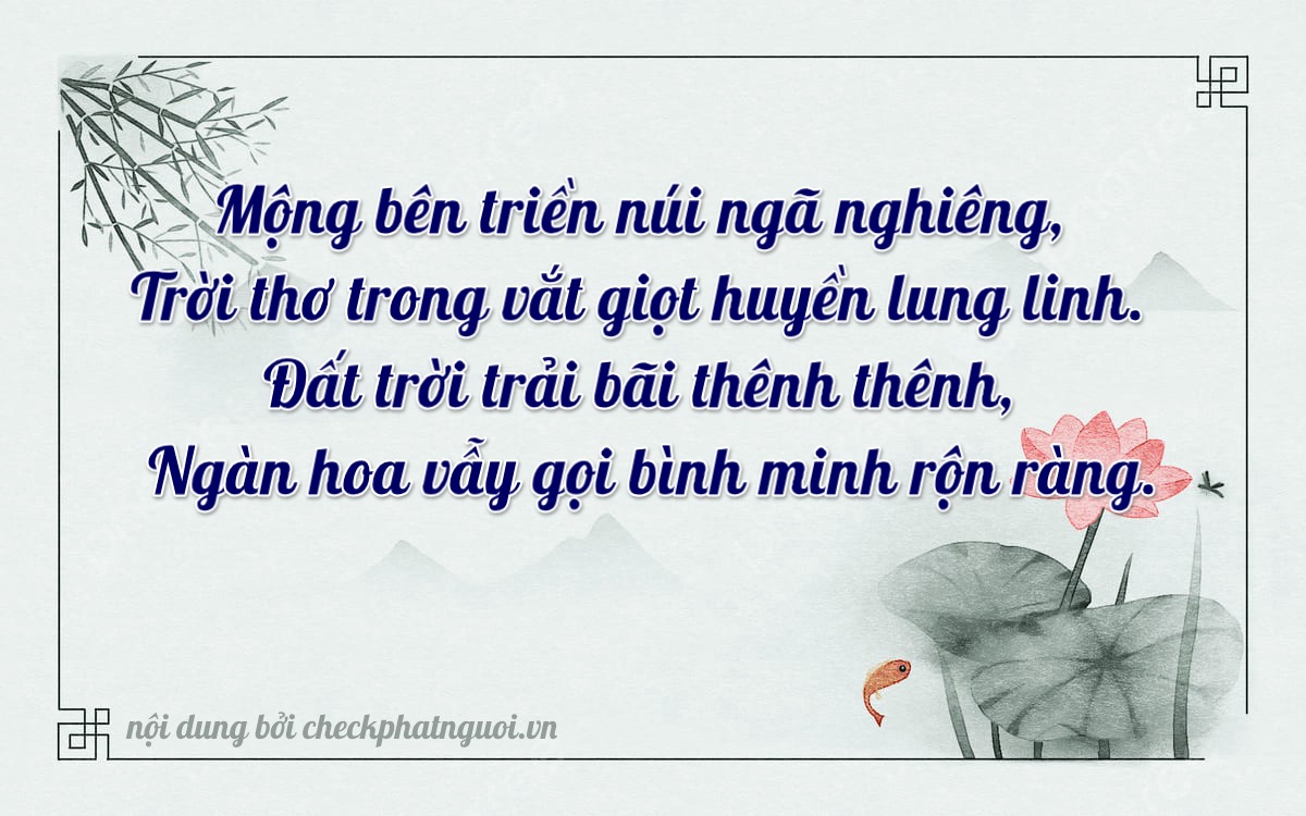Bài thơ ý nghĩa cho <b>biển số 74A-07006</b> tại website checkphatnguoi.vn