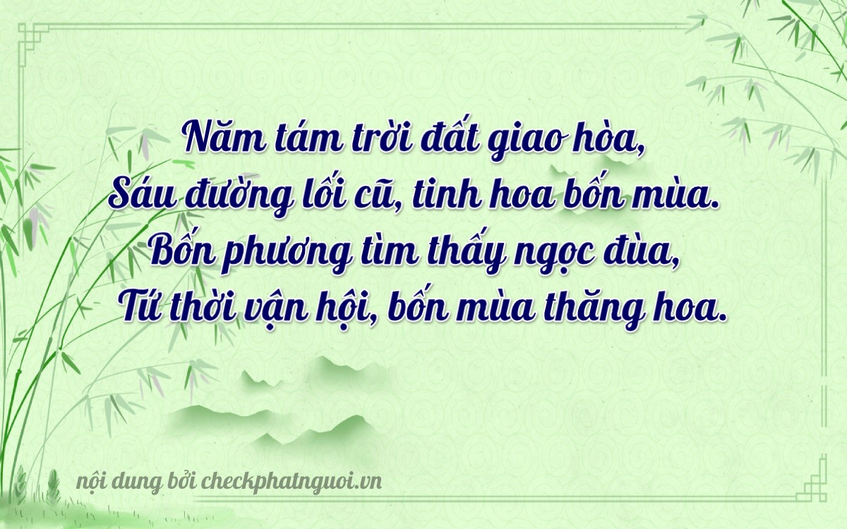 Bài thơ ý nghĩa cho <b>biển số 74A-08654</b> tại website checkphatnguoi.vn