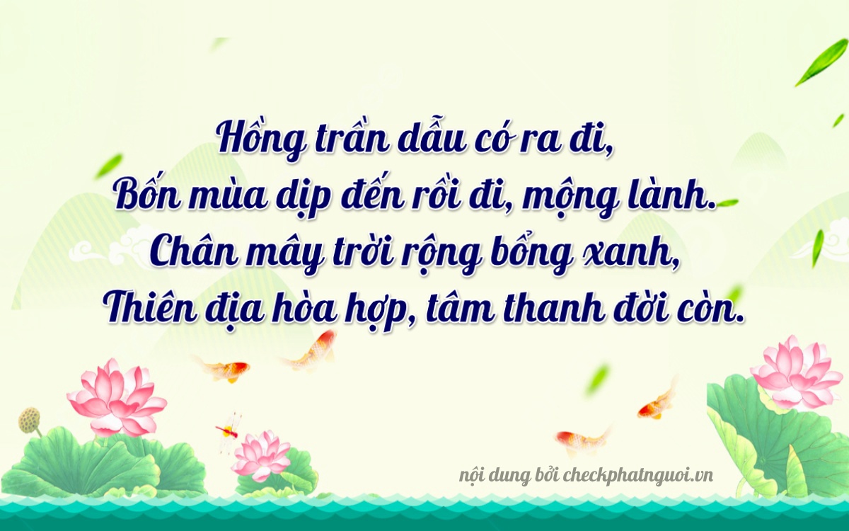 Bài thơ ý nghĩa cho <b>biển số 74A-08981</b> tại website checkphatnguoi.vn