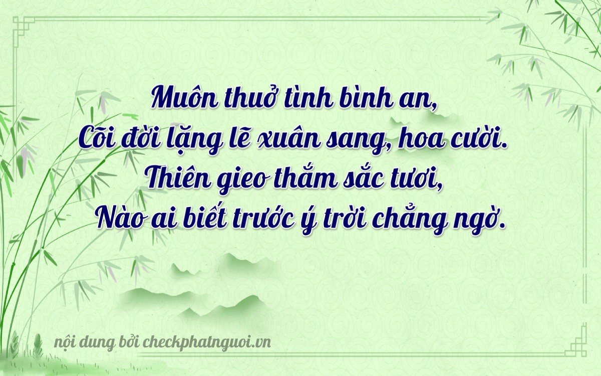 Bài thơ ý nghĩa cho <b>biển số 74A-13027</b> tại website checkphatnguoi.vn
