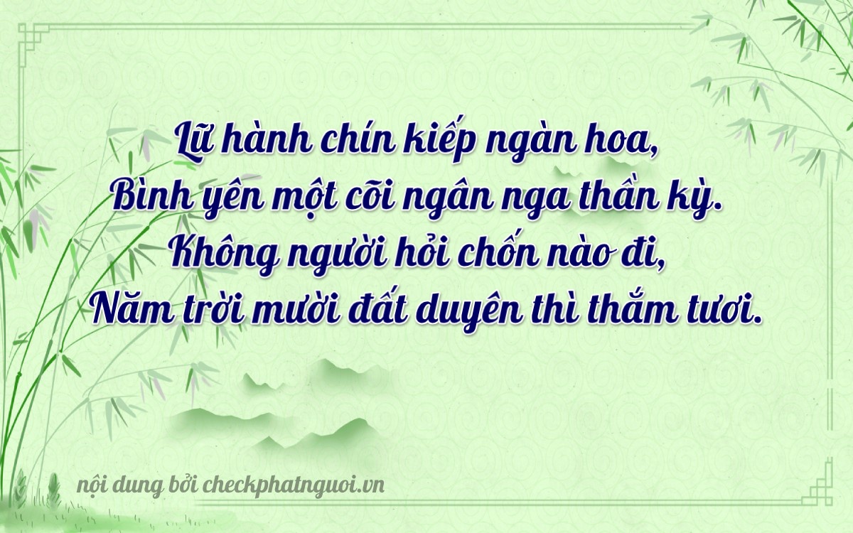 Bài thơ ý nghĩa cho <b>biển số 74A-14300</b> tại website checkphatnguoi.vn