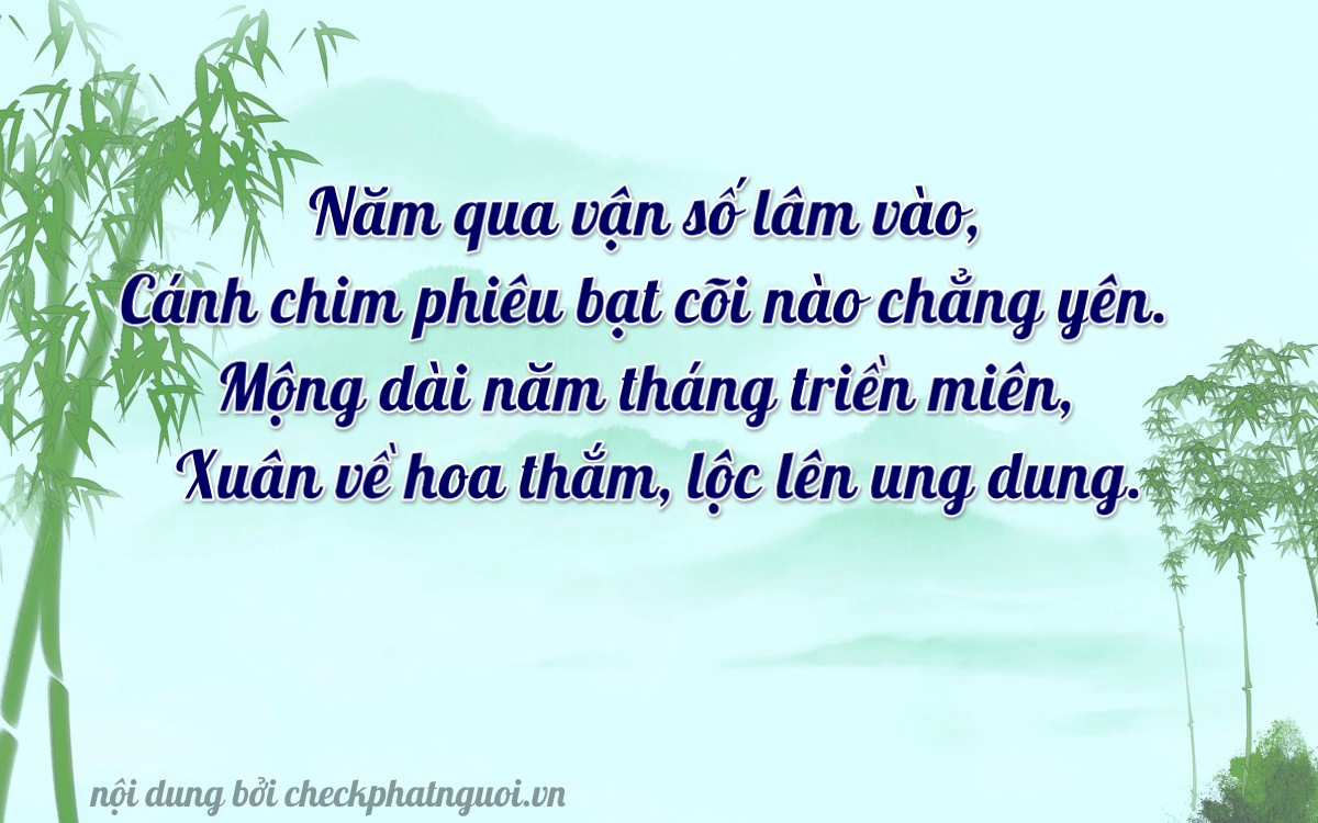Bài thơ ý nghĩa cho <b>biển số 74A-15474</b> tại website checkphatnguoi.vn