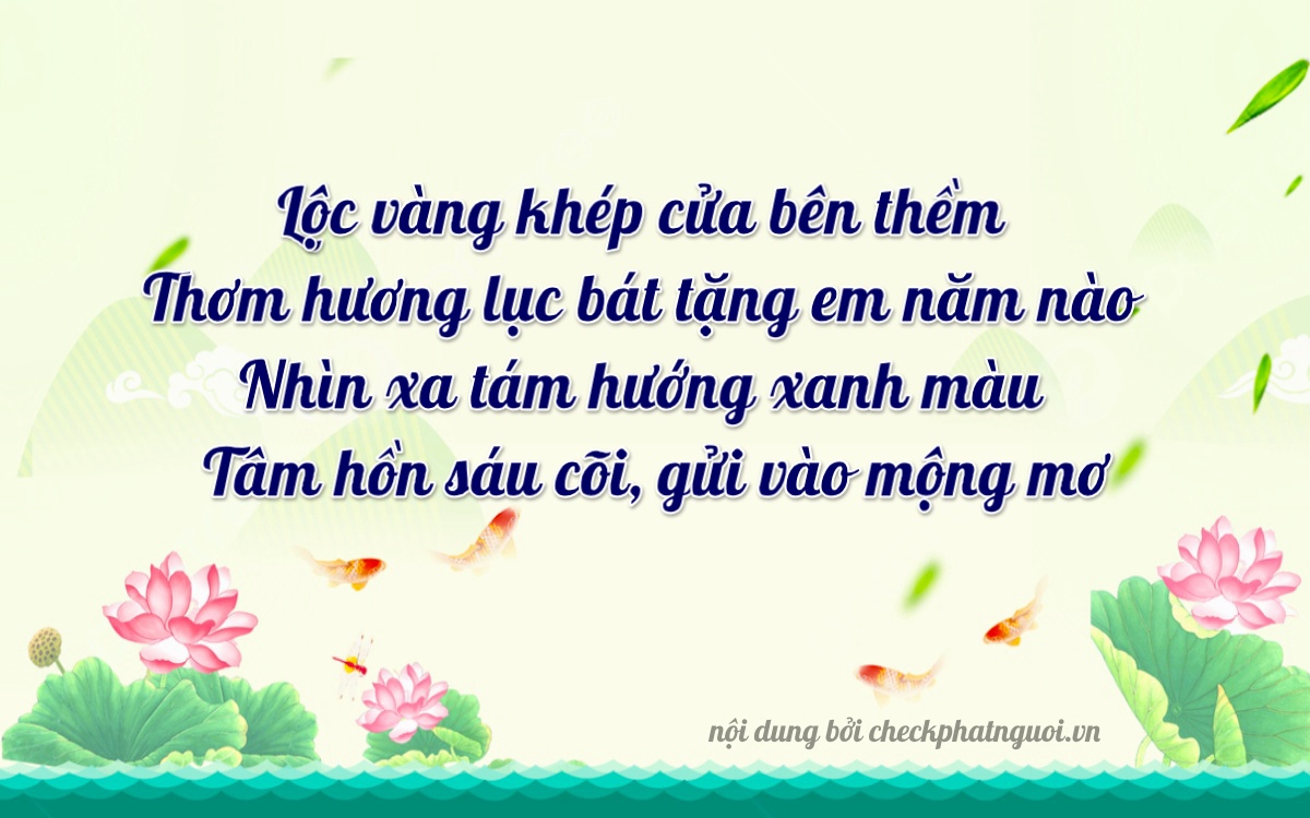 Bài thơ ý nghĩa cho <b>biển số 74A-16856</b> tại website checkphatnguoi.vn