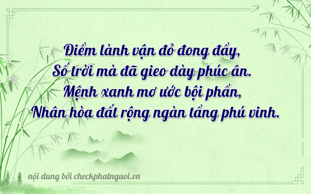 Bài thơ ý nghĩa cho <b>biển số 74A-18151</b> tại website checkphatnguoi.vn