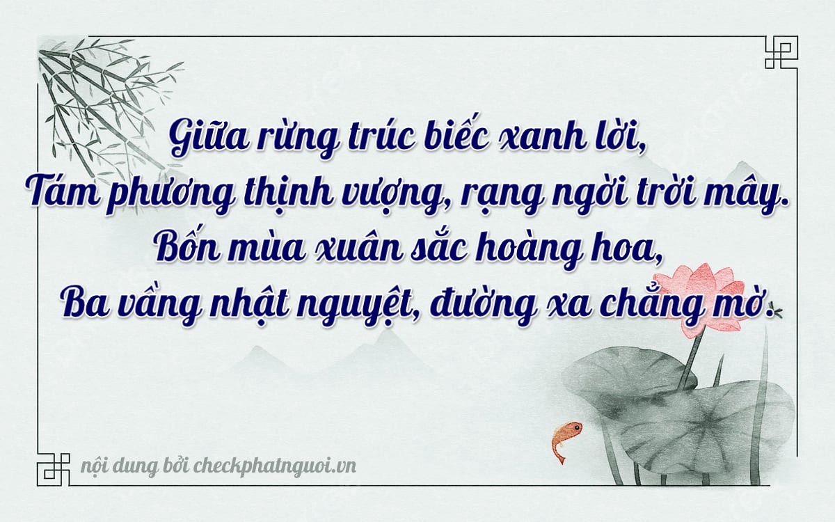 Bài thơ ý nghĩa cho <b>biển số 74A-18432</b> tại website checkphatnguoi.vn