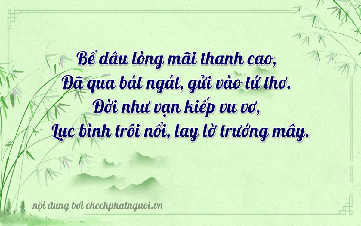 Bài thơ ý nghĩa cho <b>biển số 74A-18806</b> tại website checkphatnguoi.vn